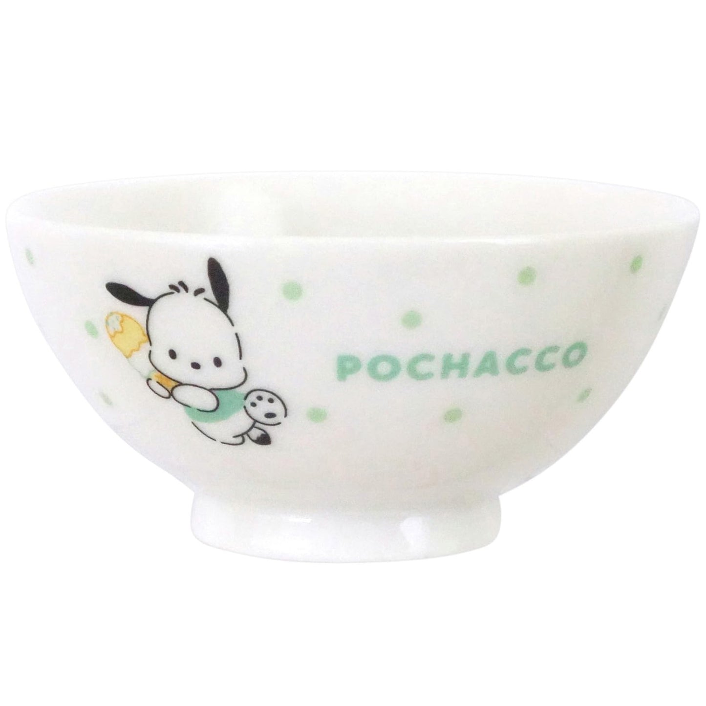 Sanrio 335106 Pochacco Rice Bowl, 4.3 x 2.2 inches (11 x 5.5 cm), Microwave Safe, Dishwasher Safe, Characters Sweets & Dots, Made in Japan