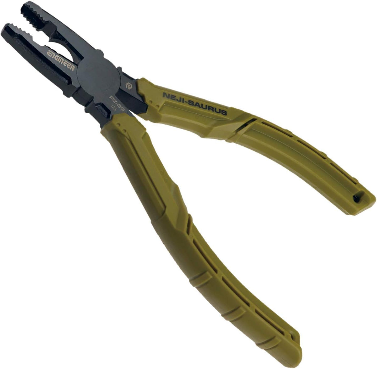 ENGINEER 6.25" Screw Removal Combination Pliers with Built-in Wire Stripper + Wire Cutter. Black Oxide Coating. Made in Japan