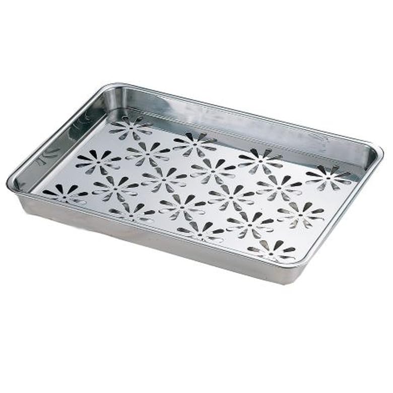 AG 18-8 Drainer Bin, 1 Tier, Large, No Pipe Hose