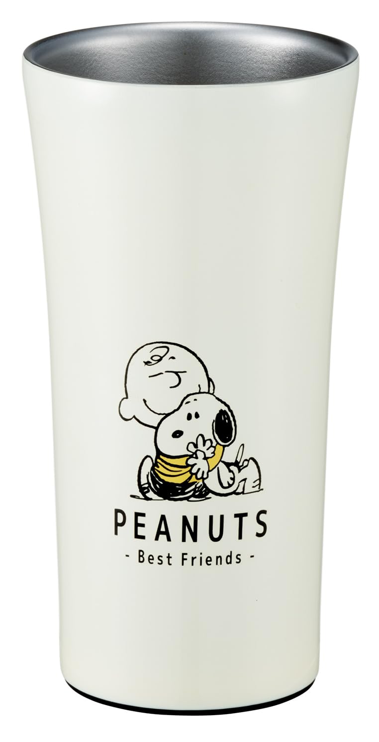 Skater 71966-A Stainless Steel Tumbler, 10.1 fl oz (300 ml), Thermal, Cold Retention, Snoopy Badge