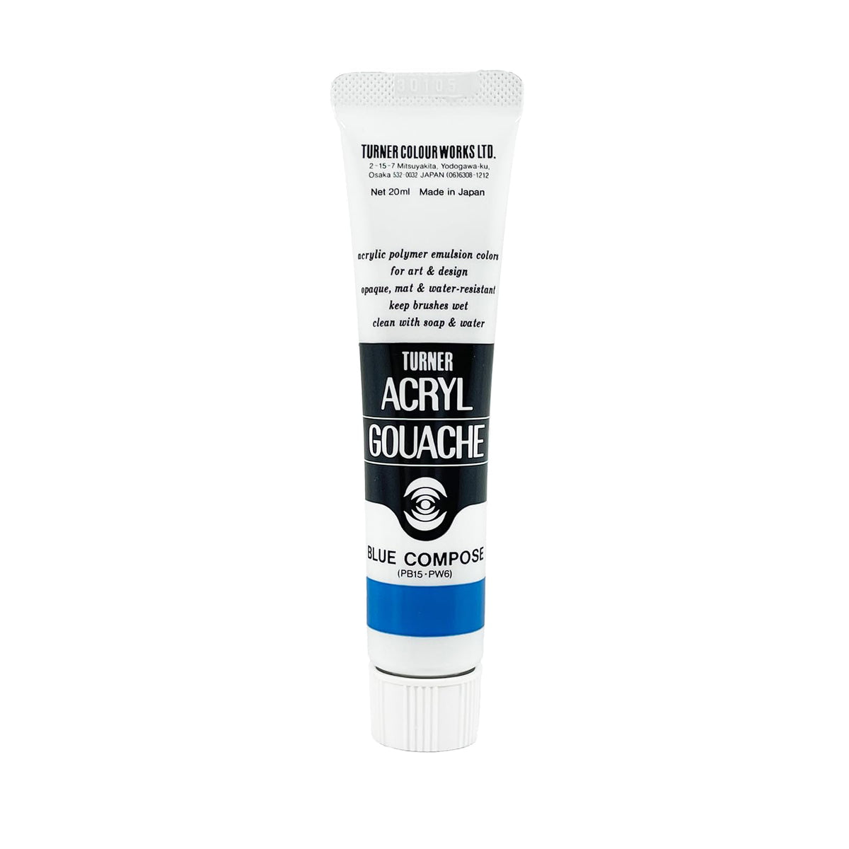 Turner Colour Works Acryl Gouache Artist Acrylic Paint - Single 20 ml Tube - Blue Compose