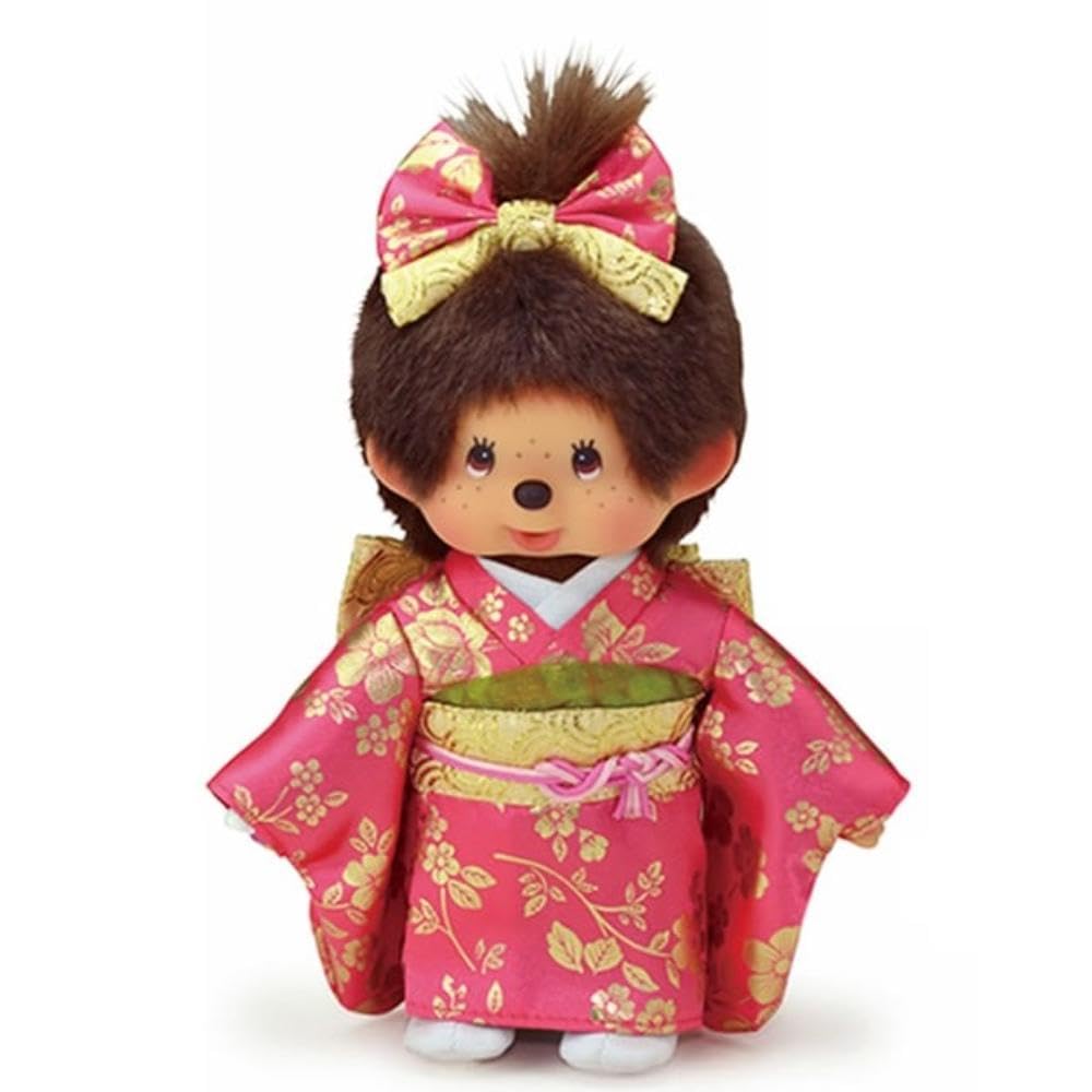 Sekiguchi Furisode Monchichi Girl 205004 H20×W15×D6 cm