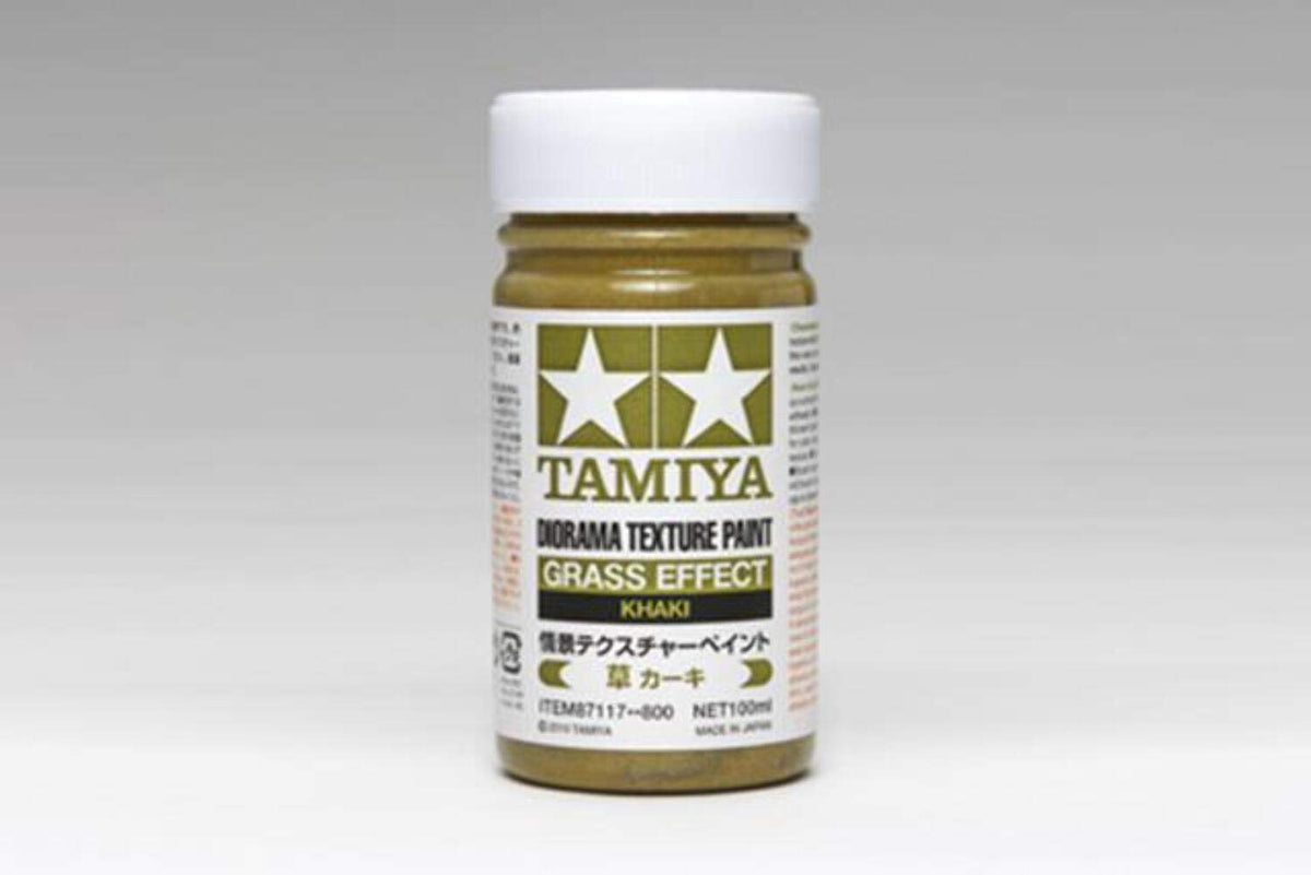 Diorama Textured Paint - Grass Effect Khaki - Paint - Tamiya