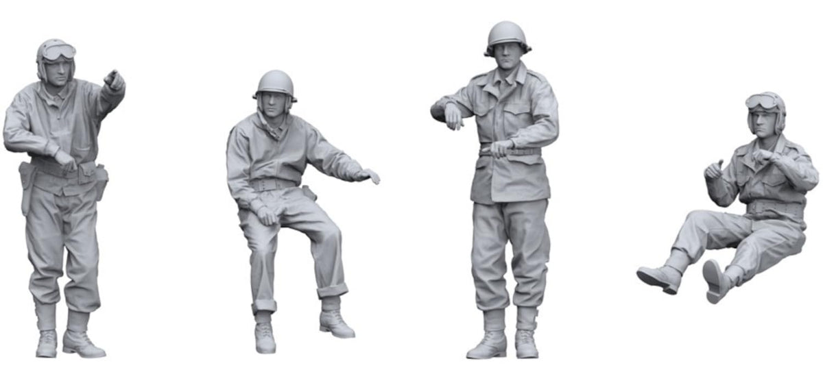 Border Model 1/35 WW2 U.S Tank Crew Resin Kit BR007 (People)