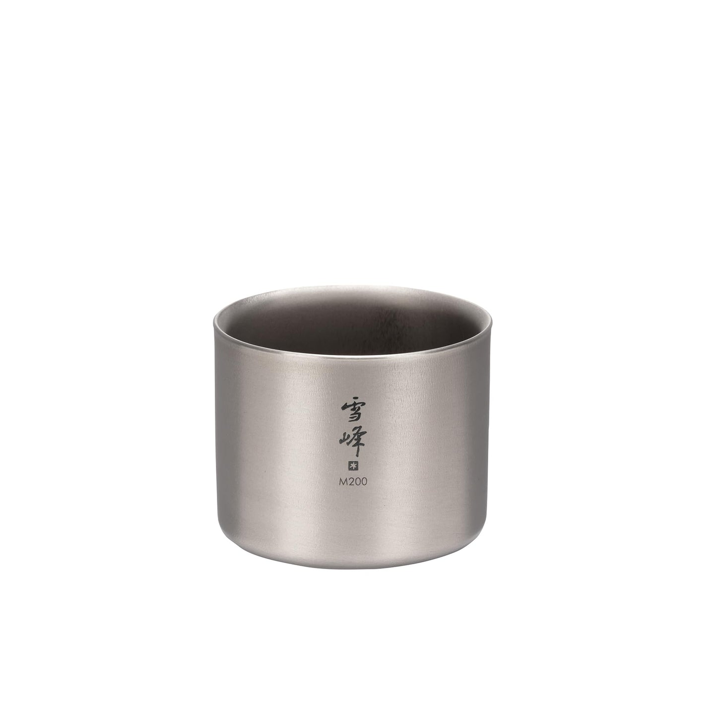 Snow Peak Double Wall Titanium Stacking Mug M200, Grey, Ultralight Japanese Titanium Mug for Camping & Outdoors