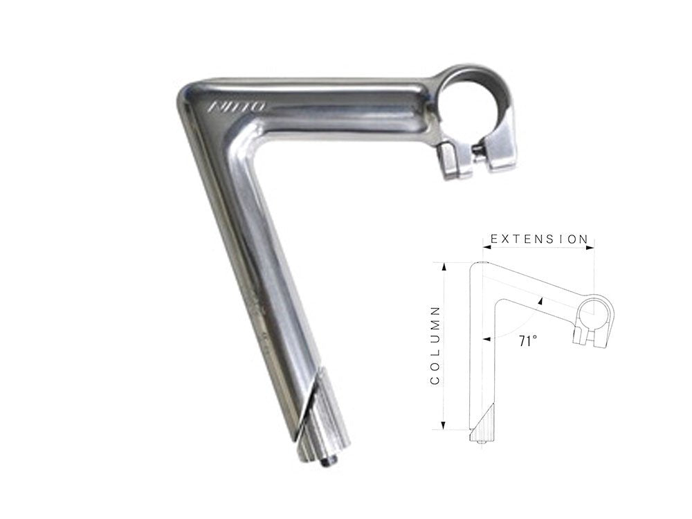 Nitto (日東) NP φ 25.4/φ 22.2 (The Pearl) φ 22.2 120 Silver Stem