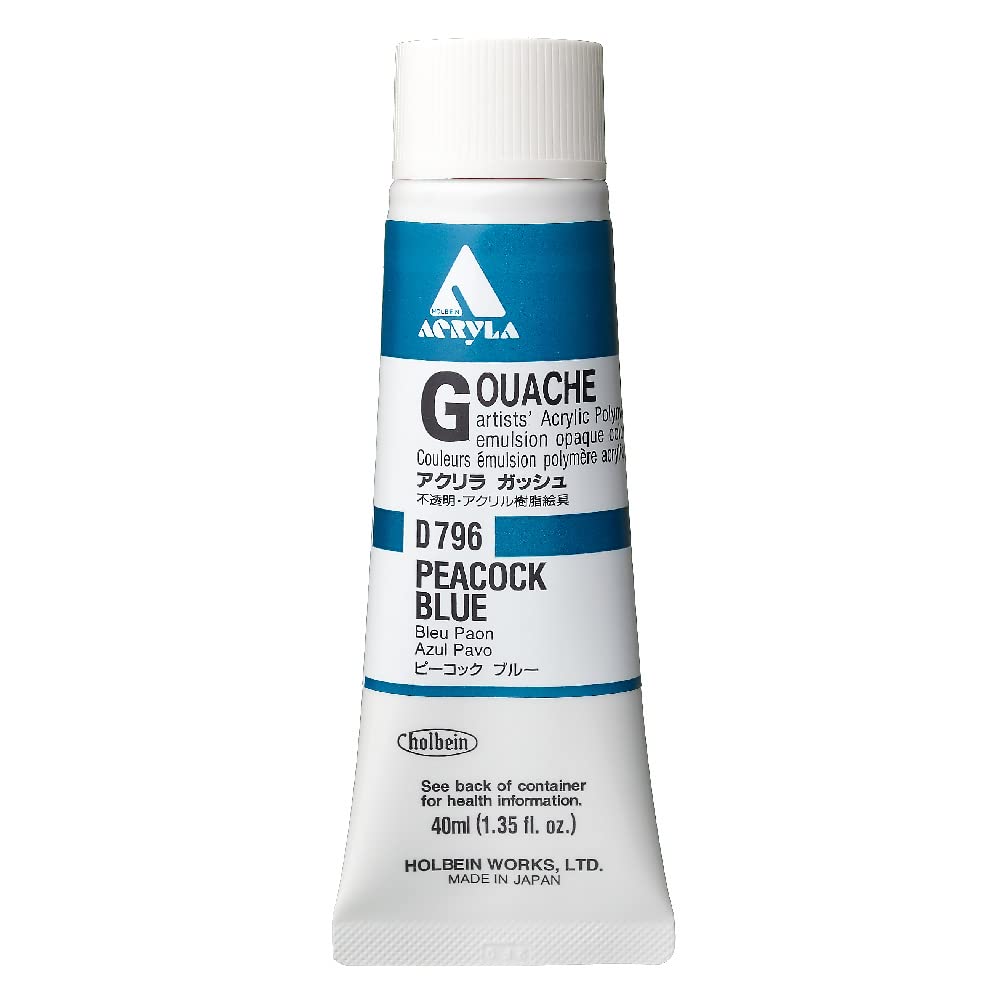 Holbein Acrylic Gouache 40 ml Peacock Blue