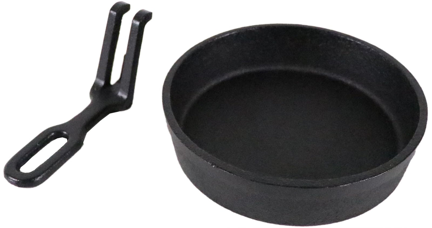 Sanwa Seiki Seisakusho QSK49015 Sukiyaki Pot with Handle (Black Coloring Pan), 5.9 inches (15 cm) Iron Cast