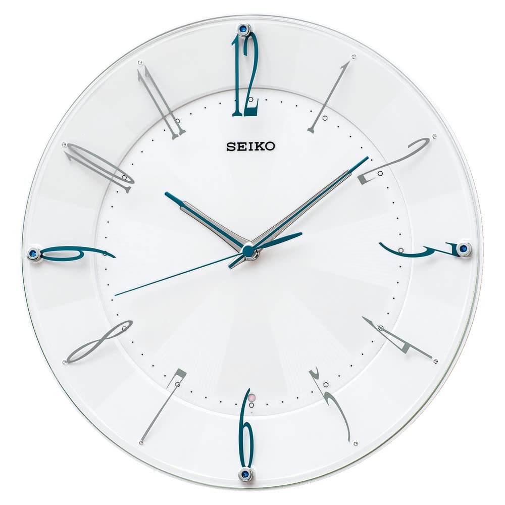 Seiko clock wall clock Atomic Analog White Pearl kx214 W Seiko