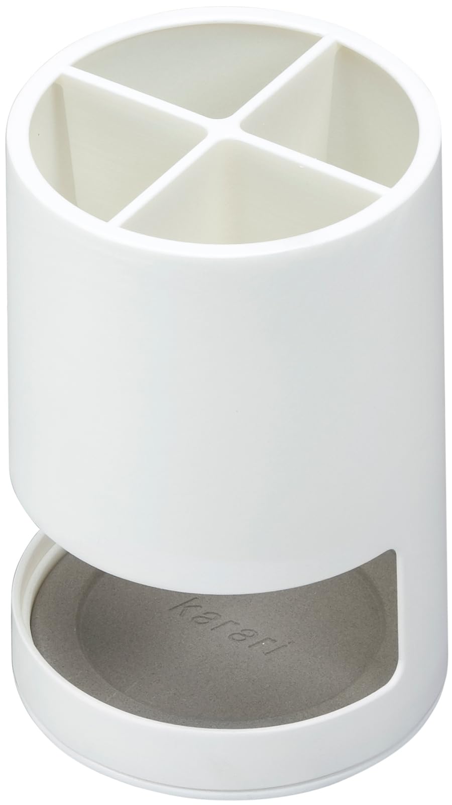 Anesty Co., Ltd. HO1946 Diatomaceous Earth Drainer Karari Tool Stand, Round, White, Diameter 3.9 x Height 5.9 inches (10 x 15 cm)