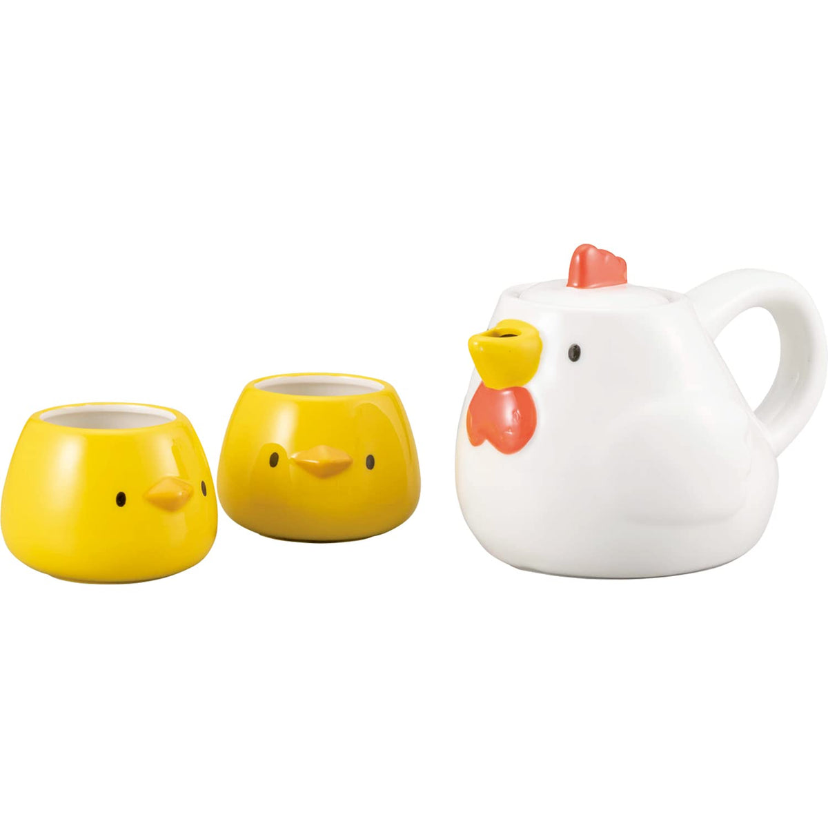 SAN3750 Cute Tableware, Pot, Cup, Tea Set, Approx. 20.3 fl oz (600 ml), Chick, Parent-child
