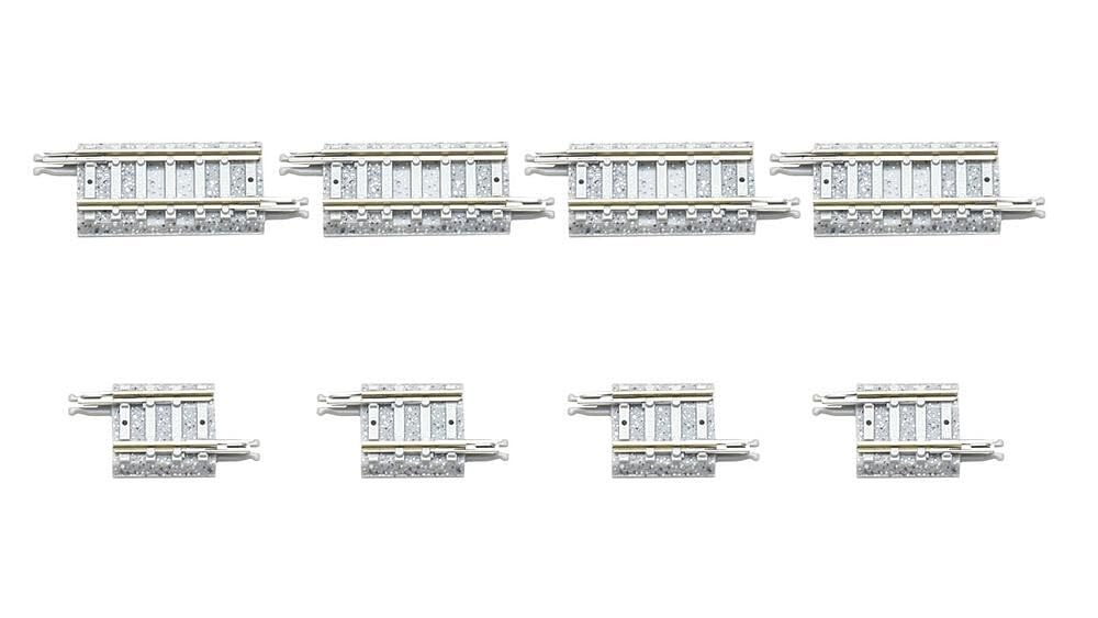 TOMIX 1098 N Gauge Fractional PC Rail S18.5 S33-PC (F), Set of 4 Each Railroad Model