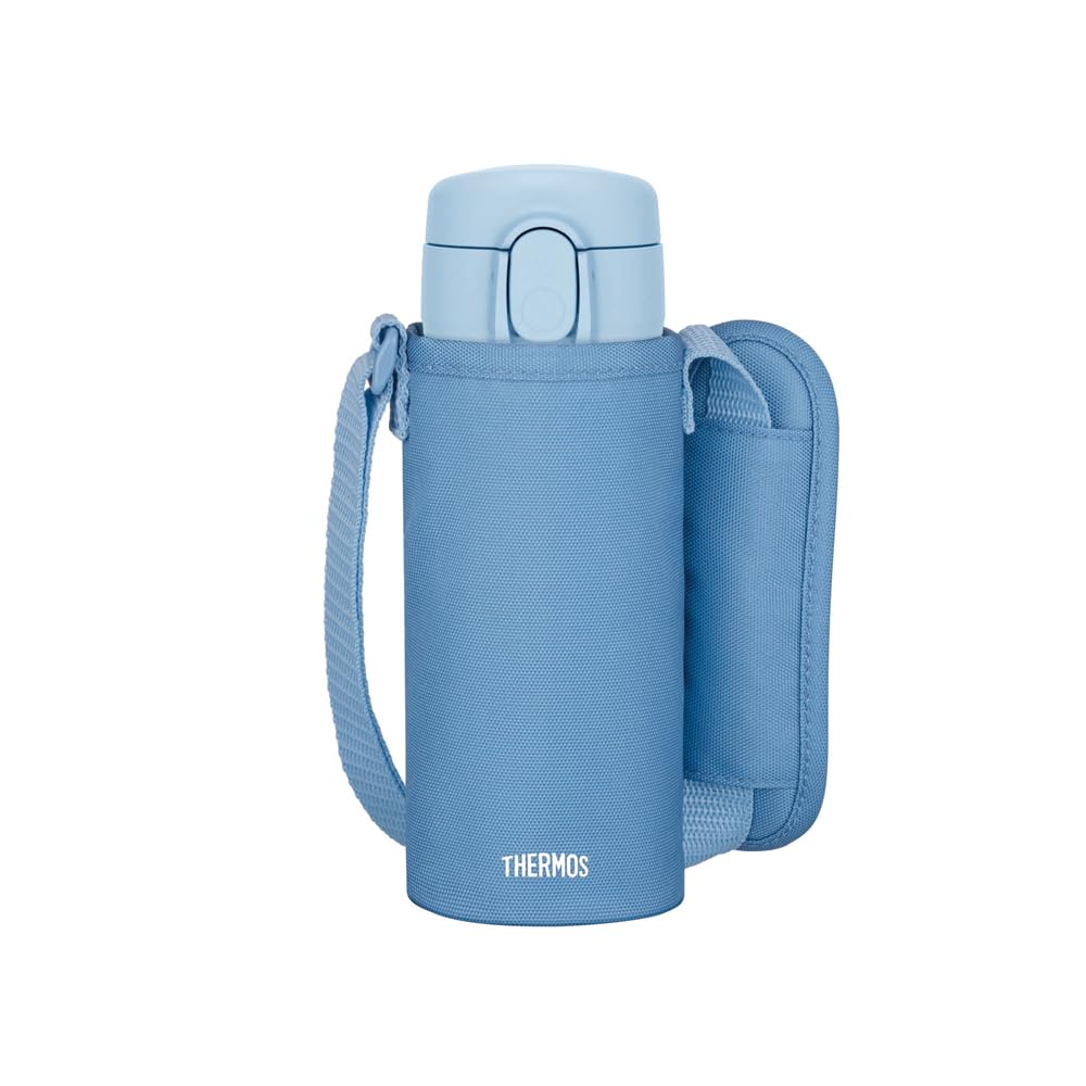 Thermos FJV-400F ASB Vacuum Insulated Straw Bottle, 14.1 fl oz (410 ml), Ash Blue, For Cold Retention