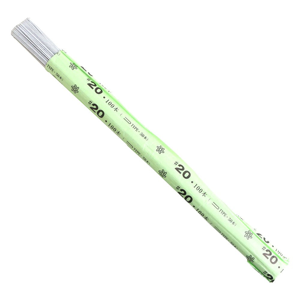 Nippon Chuko Roll Wire #20, 50 Pieces, U-Shaped, Total Length 28.3 inches (72 cm), White MAF-JW20W Craft Flower Ground Roll Wire