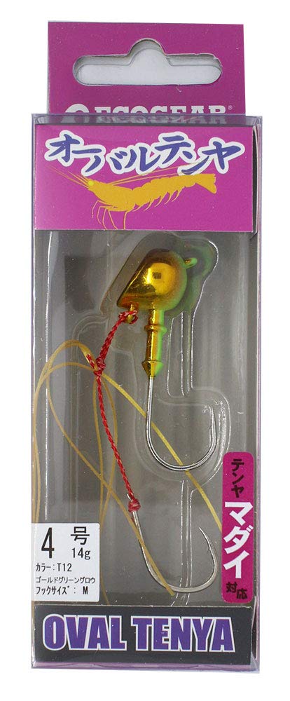 Ecogear 1121 Oval Tenya No. 4, T12, Gold Green Glow