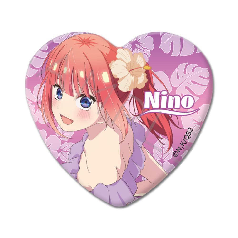 TV Special Anime "Bride of Quintuplets" (Nino) Heart Shaped Can Badge NB