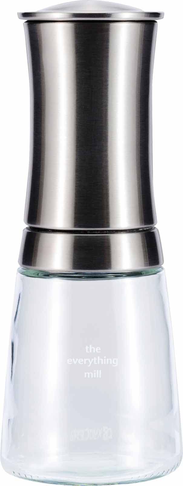 Kyocera CM-30CS-JP-AZ Mill, 5.1 fl oz (150 ml), Ceramic, Salt & Pepper, Crystal Salt, Rock Salt, Pepper, Spices, Japanese Pepper, Seasoning Container, Coarseness Adjustable, Stainless Steel, Silver