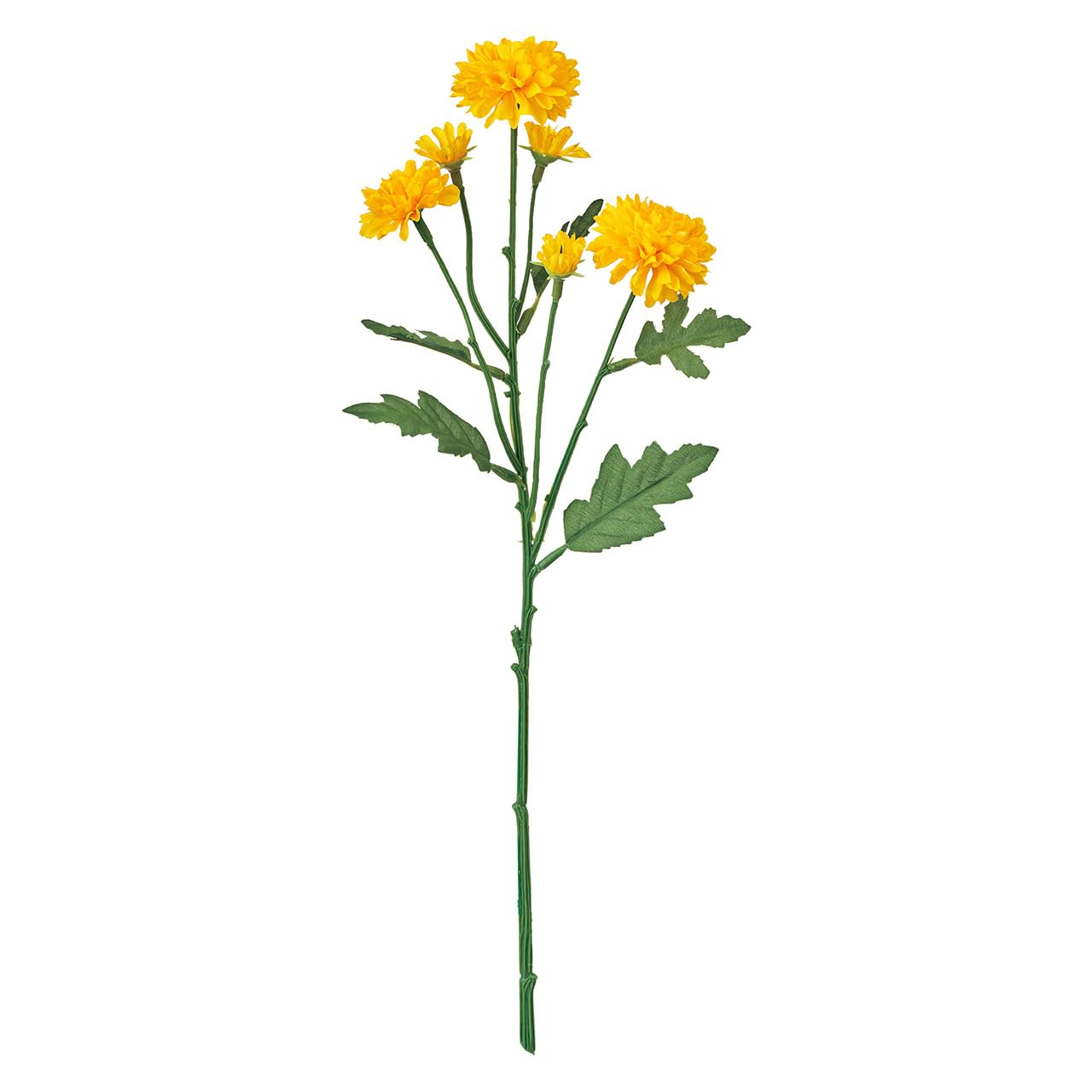 Tokyodo FM000335-021 Artificial Flowers, Blue Me Mum, Dark Yellow, Flower Diameter 1.5-2.0 x 15.4 x 4.7 inches (4-5 x 39 x 12 cm), Pack of 1