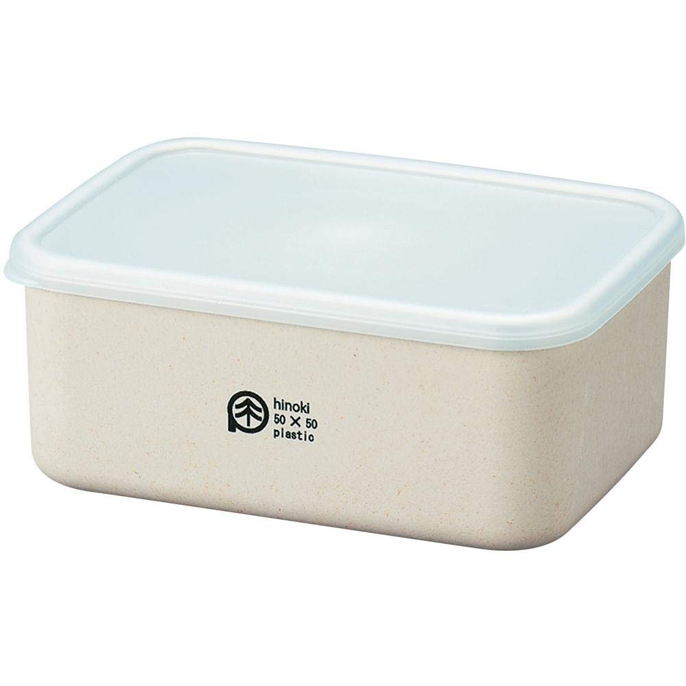 TATSMIYA Lunch Box, Lunch Plus, Rectangle, Hinokipura, Microwavable, Made in Japan, M Unbleached