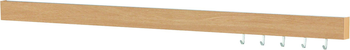 Berg MR4318 Long Press Rail, Slim Long Press 900, Natural (with 5 Hooks)