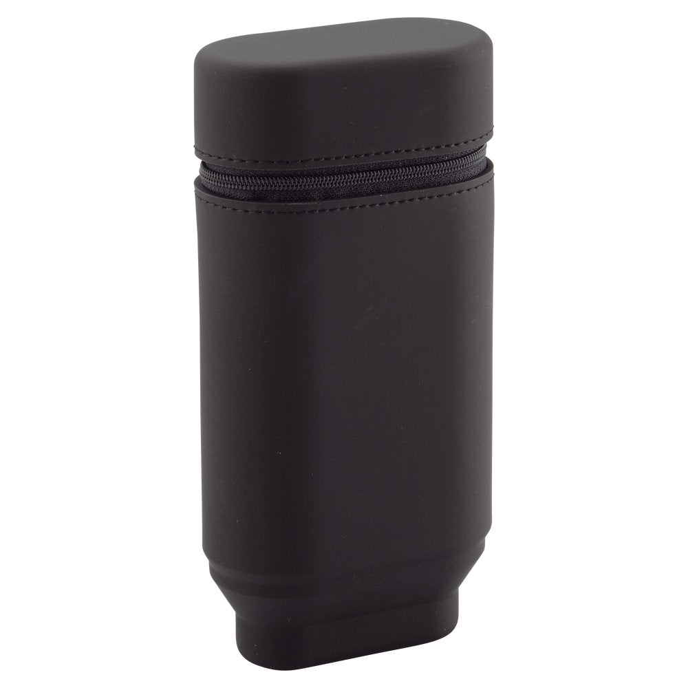 Lihit Lab A7695-24 Stand Pen Case, Oval Type, Large, Black