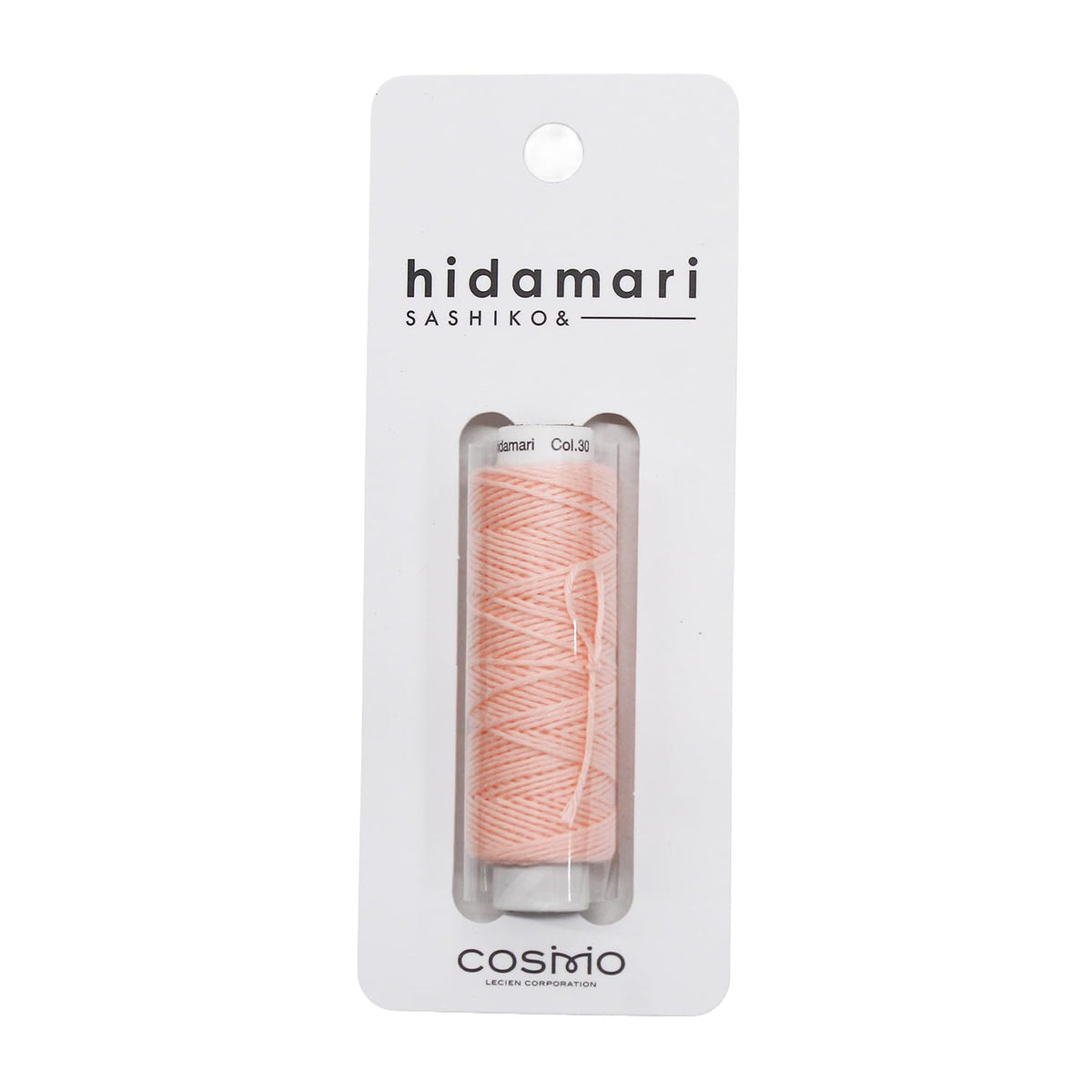 LECIEN CS122301-30 Hidamari Sashimi Yarn, Approximately 98.4 ft (30 m), Solid Color, Peach Sherbet