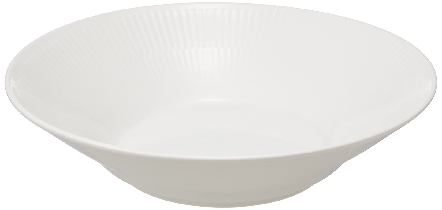 Royal Copenhagen 1016913 White Fluted Pasta Plate, 9.4 inches (24 cm), Wedding Gift