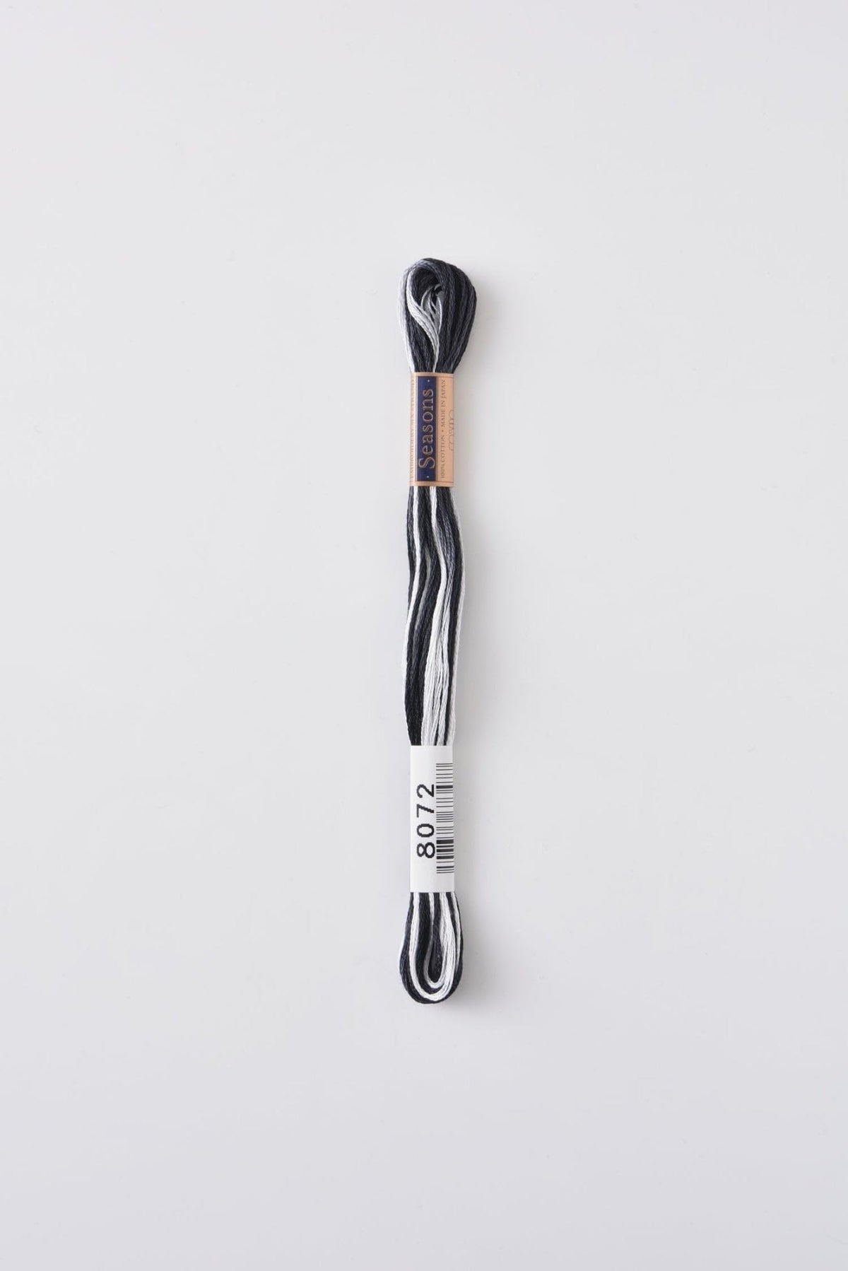 Lecien Japan SE80-8072 Cosmo Seasons Variegated Embroidery Floss, Black/Grey/White