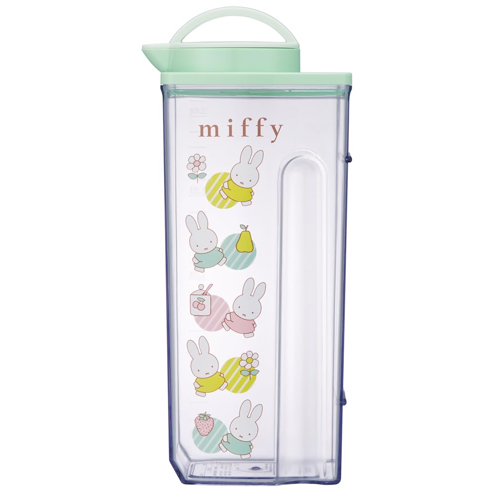Skater CJ22N-A Heat Resistant Water Bottle, 0.6 gal (2.2 L), Water Pitcher, Miffy, Pastel, Made in Japan