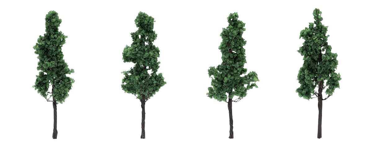 Tomytec 8208 N Gauge Coniferous Deep Green Set of 4 Diorama Supplies