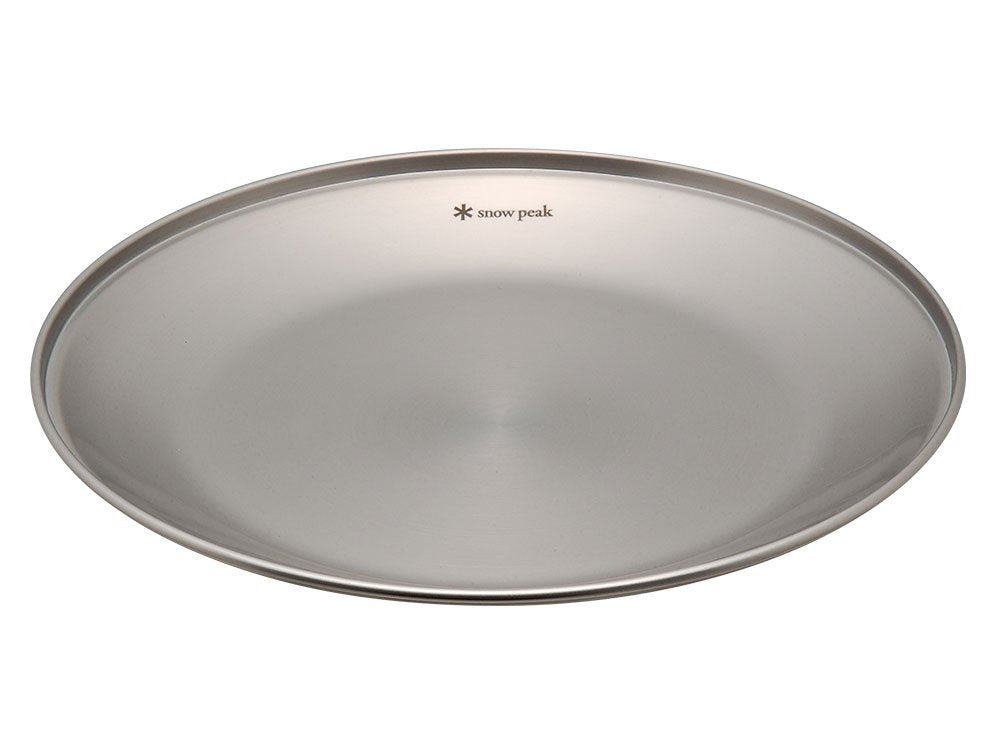 Snow Peak Tableware Plate, TW-034, Stainless Steel, Lightweight for Camping Everyday Use, Made in Japan, Lifetime Product Guarantee