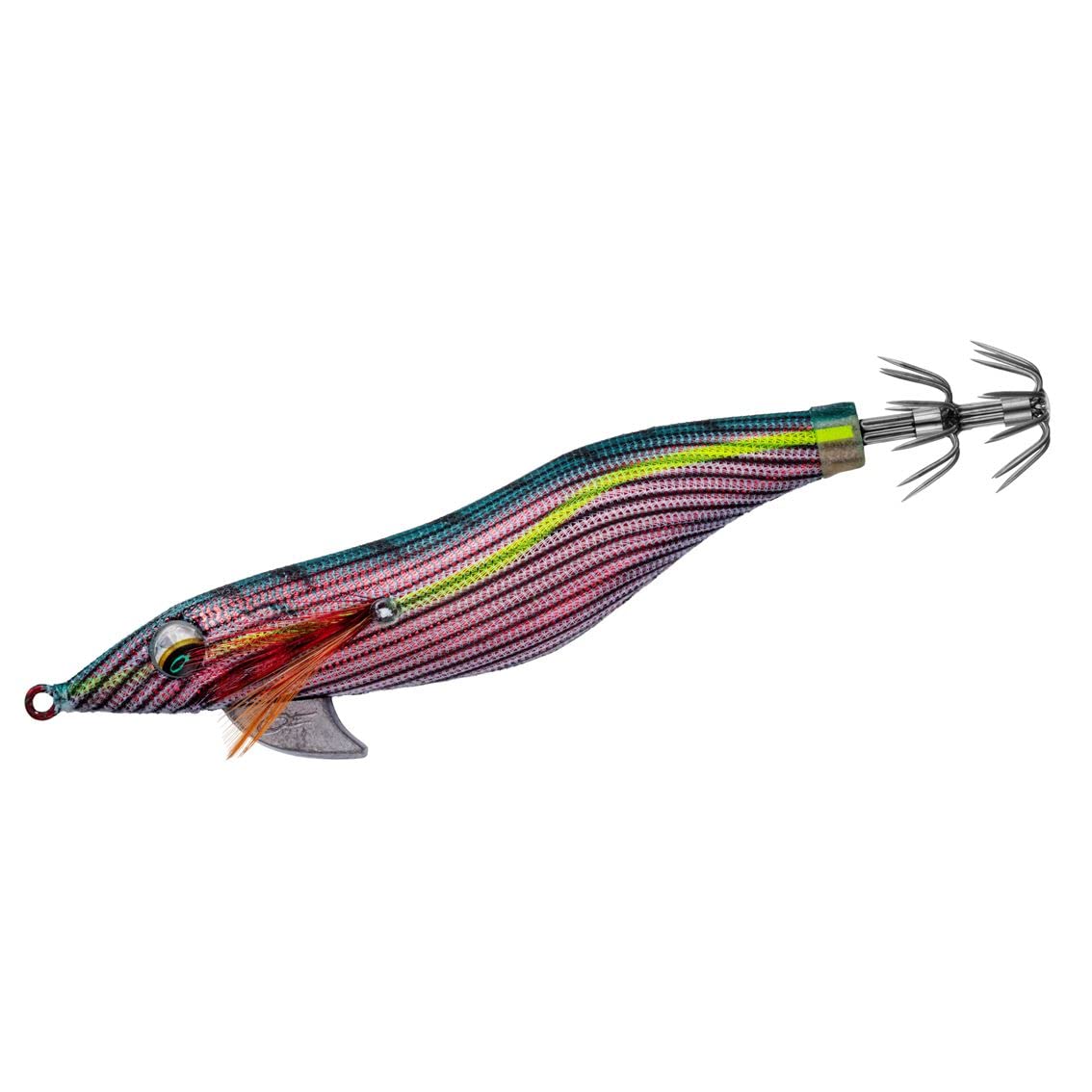 Daiwa Egi Emeraldas Fall LC Rattle 3.5 Red - Striped Army Green Cedar