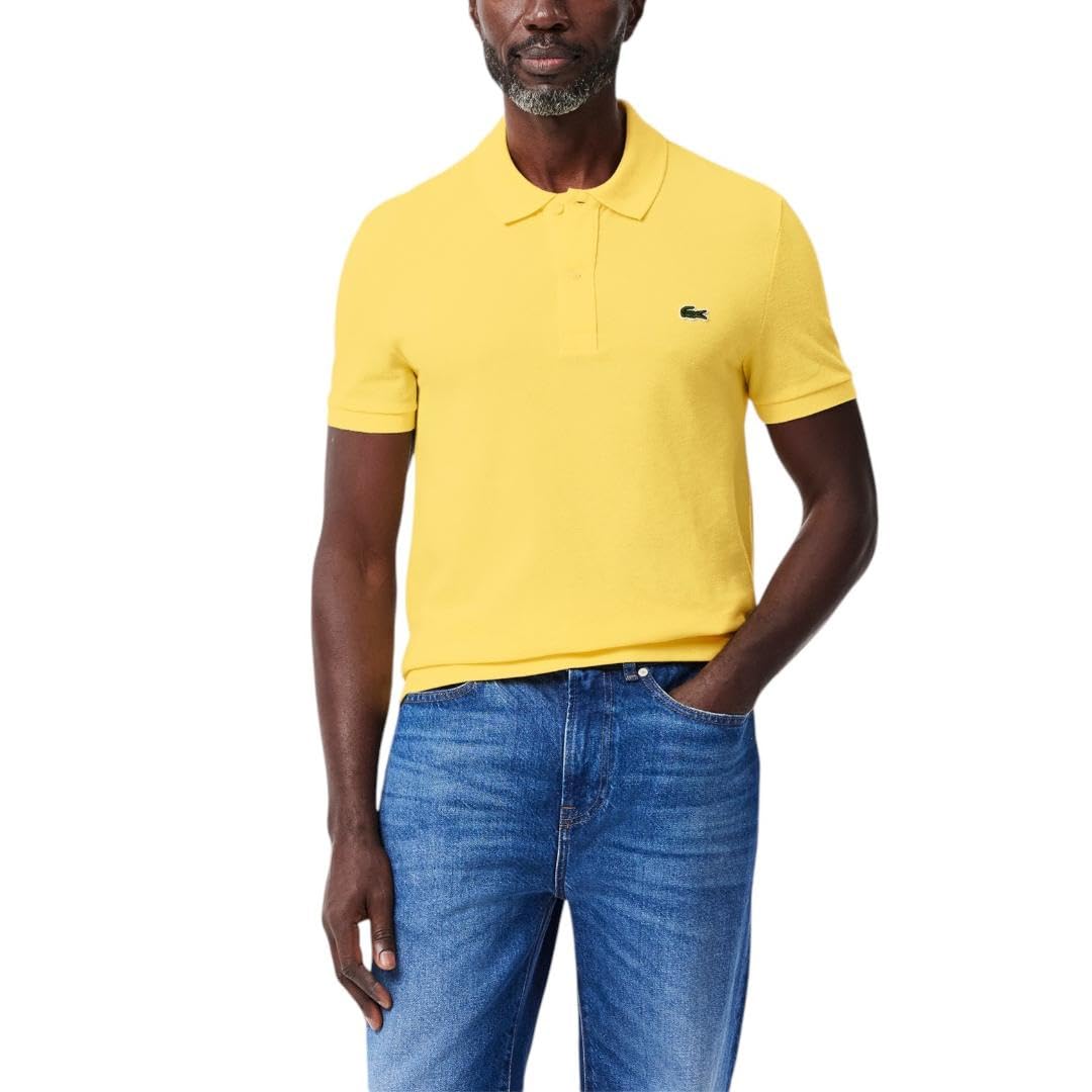 Lacoste Men's Slim Fit L.12.12 Piqué Polo Shirt, Yellow, Large