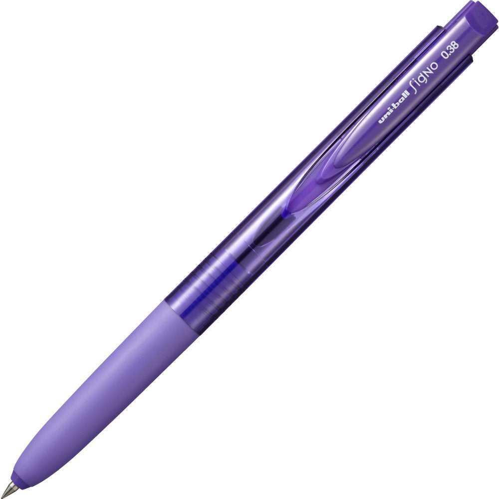 三菱鉛筆 Mitsubishi Pencil Gel Ballpoint Pen Signo RT1 0.38 UMN15538.12 Violet, 10 Count