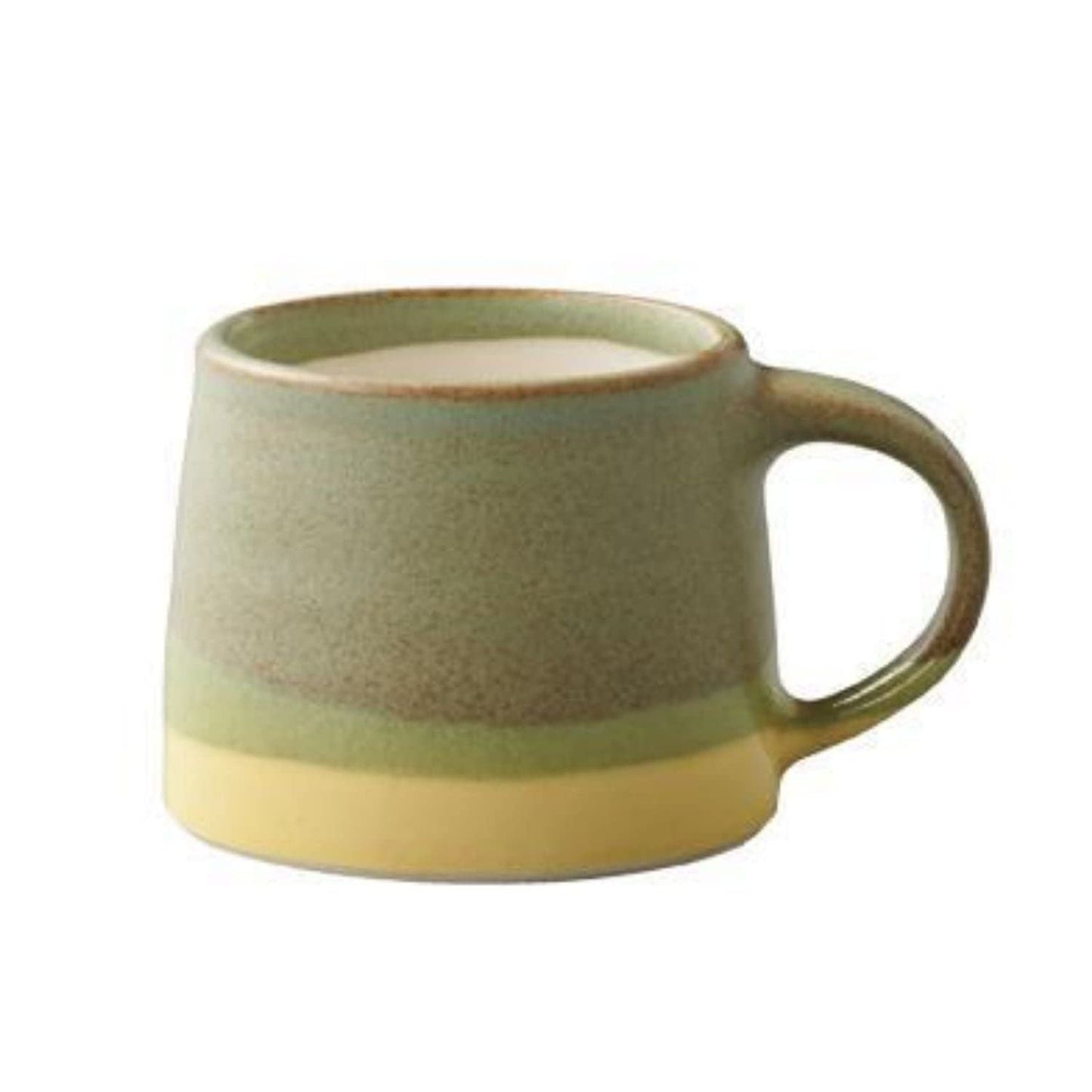 KINTO SCS-S03 20751 Mug 4.3 fl oz (110 ml), Moss Green x Yellow, Microwave and Dishwasher Safe