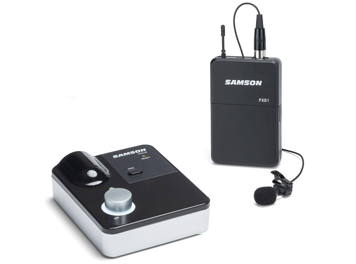 SAMSON XPDm 2.4 GHz Lavalier Wireless System with Tabletop Receiver - LM8 Lavalier Mic (PXD1-LM7/RXD1M)