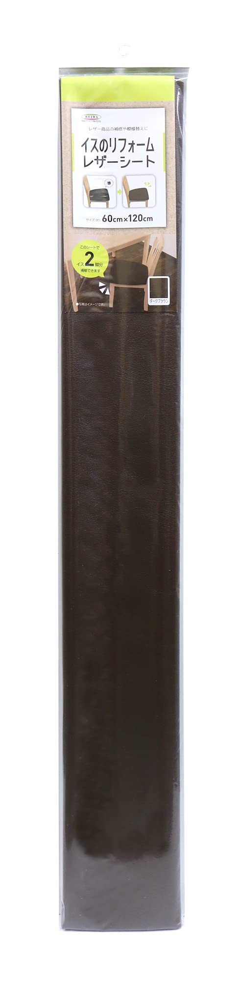 Meiwa Gravure MIRL-10 Chair Renovation Leather Seat, PVC, Faux Leather, Waterproof, 23.6 x 47.2 inches (60 x 120 cm), Dark Brown
