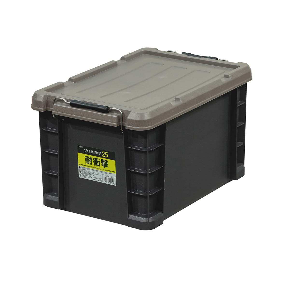 JEJ Astage Storage Box, Made in Japan, Outdoor, Camping, DIY, Leisure, Stackable, SPV (Shockproof), Container 25, W11.6 x D17.6 x H10.2 inches (295 x 443 x 259 mm)