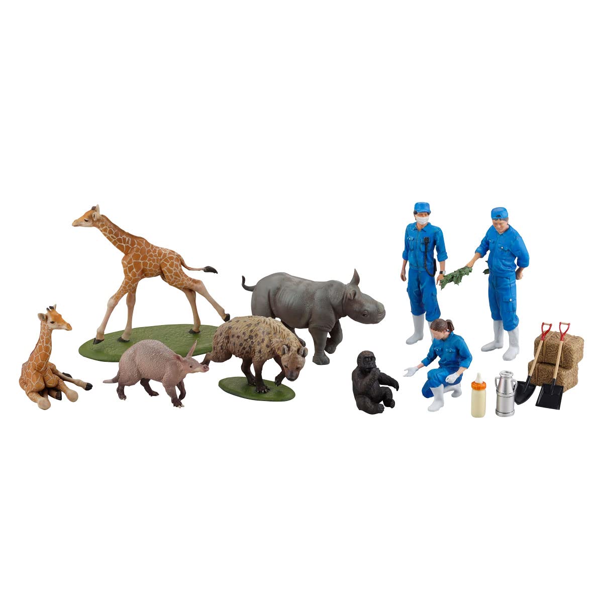 ARTPLA - 1:35 Scale Zookeeper & Baby Gorilla 6 Piece Box Set