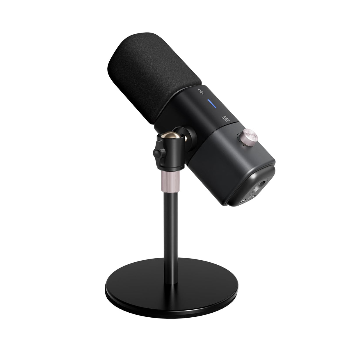NearStream AM15X Dynamic Microphone with Stand, PC Microphone, USB xlr Wired, Ultra Single Directional, AI Noise Cancelling, One-Touch Mute, Volume Adjustment, 0.1 inch (3.5 mm) Headphone Jack, 15.7