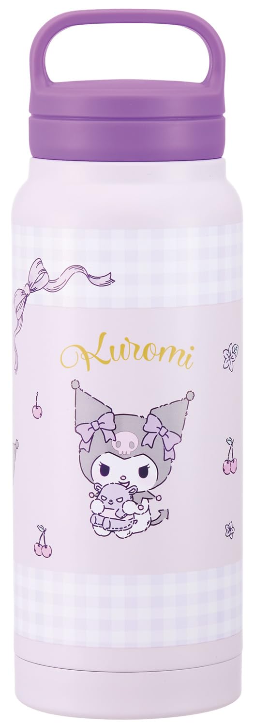 Skater STSC569508 Insulated Stainless Steel Mug Bottle, 16.9 fl oz (500 ml), with Screw Handle, Sanrio Chromi Plush Hug