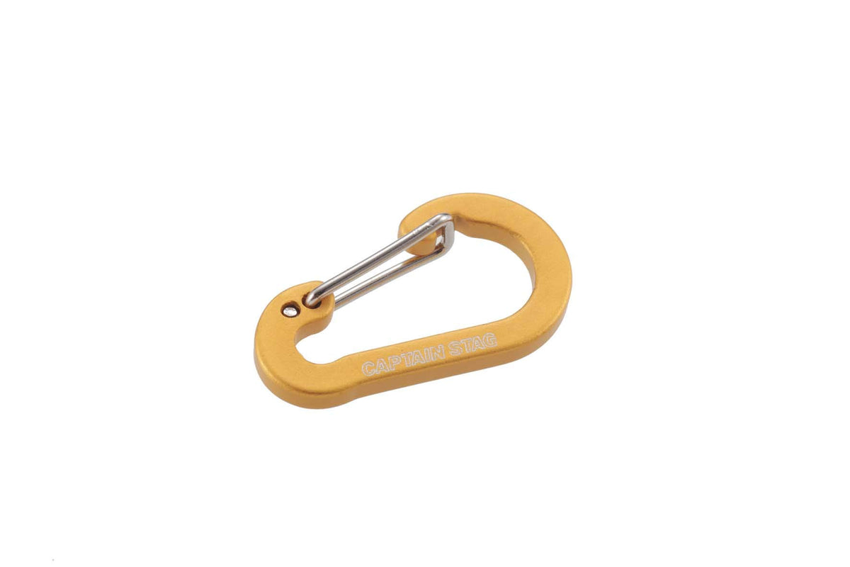 Captain Stag UM-1849 Flat Carabiner, Aluminum Accessory, SS (Yellow)