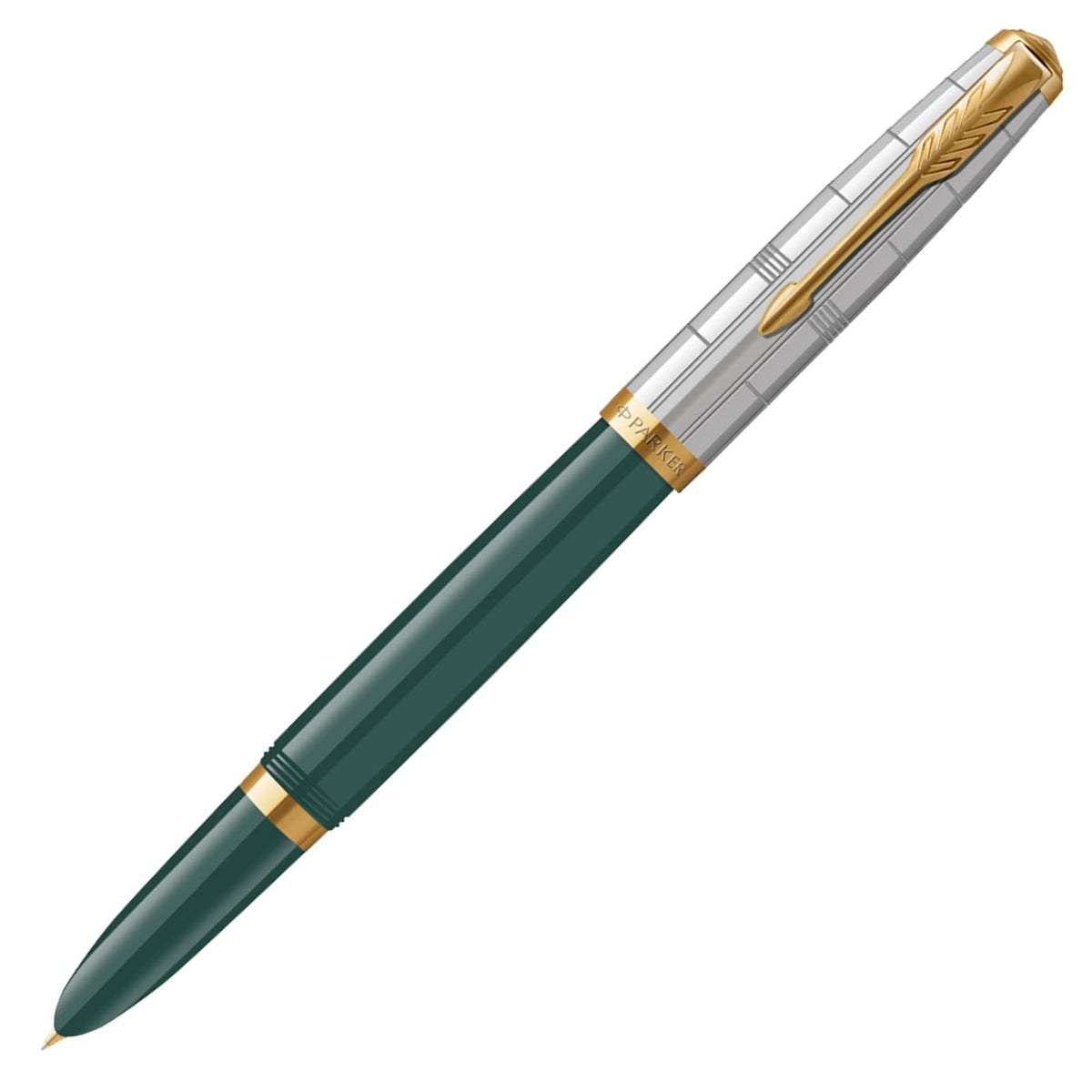 PARKER 2169136 Fountain Pen 51 Modern Heritage Forest Green GT Fine Point, Gift Boxed