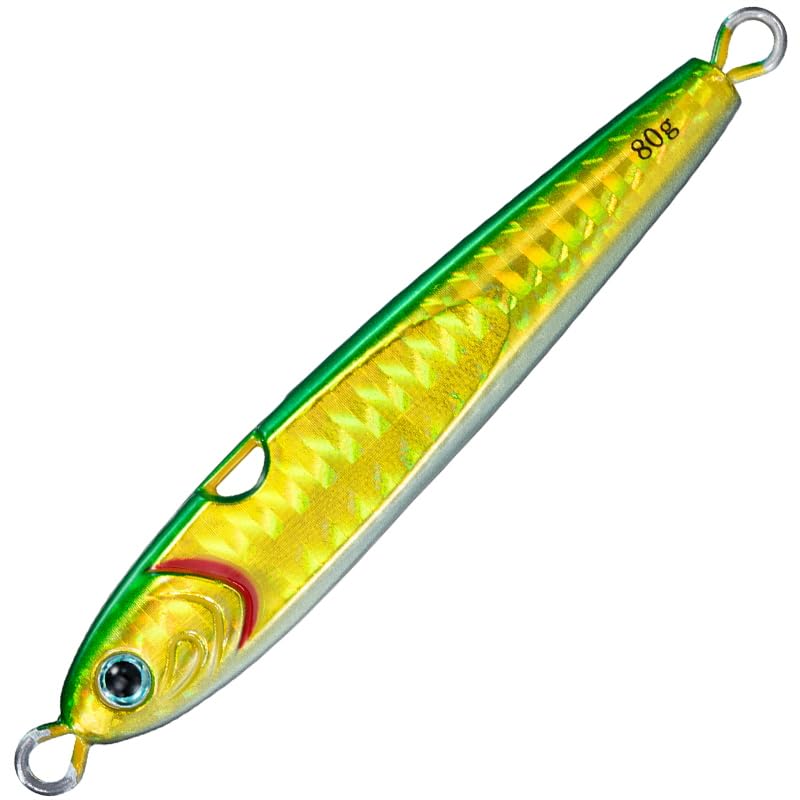 DAIWA Tungsten Jig, TG Bait, Kamikake, 2.8 oz (80 g), PH Green Gold