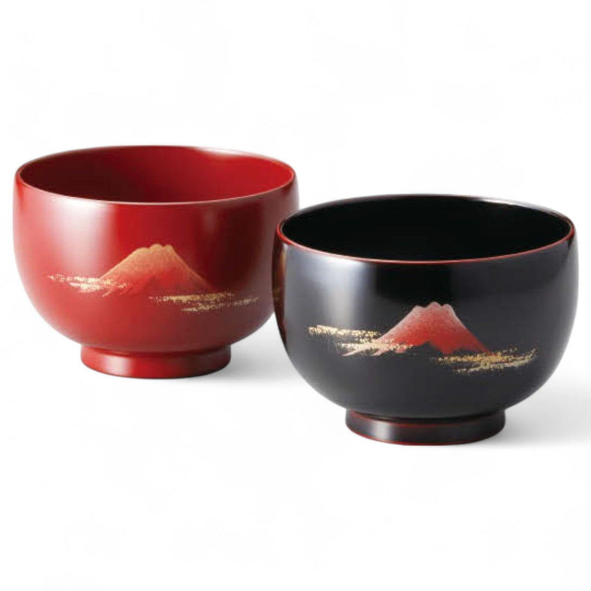 J-kitchens PID-529197 Lacquerware Bowl Set of 2 Hand Painted Moisturizing Made in Japan