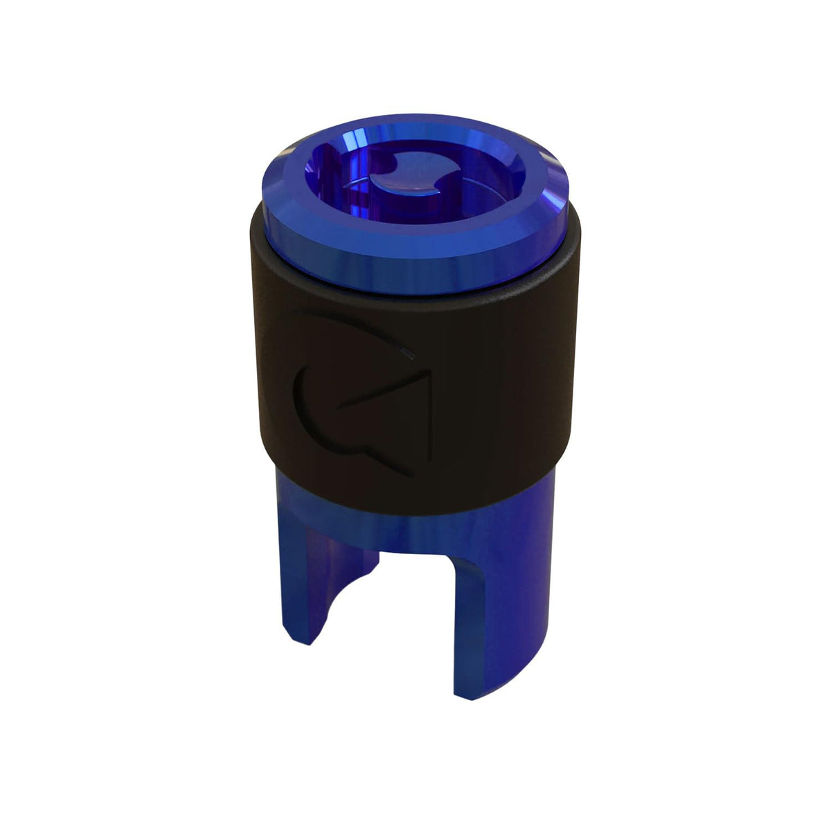 CLIK Valve Quik Cap Instantly ON & Off Aluminum 4 Piece Set for Bicycles, Deep Blue