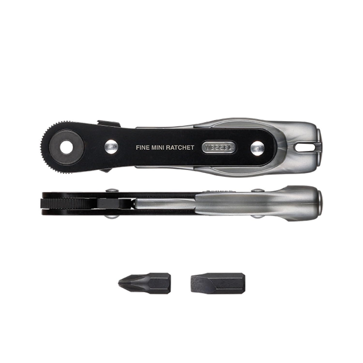 Vessel TD-23 Ultra Thin Fine Mini Ratchet Screwdriver Straight Type with 2 Bits