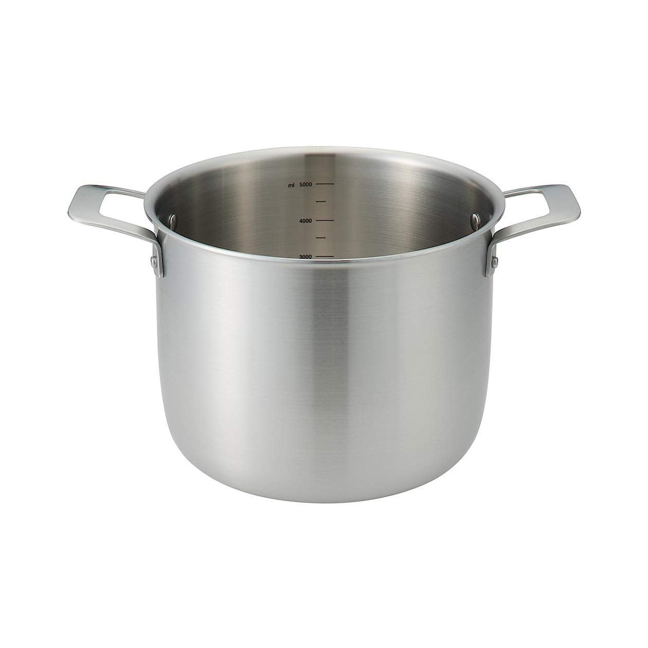 MUJI 82219951 Baking-coated Stainless Aluminum All-Over Three-Layer Steel Two-Handed Pot, Approx. 2.3 gal (6.0 L), Width 13.0 x Height 6.7 inches (33 cm), Silver