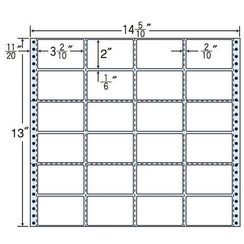 Toyo Print MH14X Tack Foam Labels 14 5/10" x 13" with 24 Sides (500 folds per case)