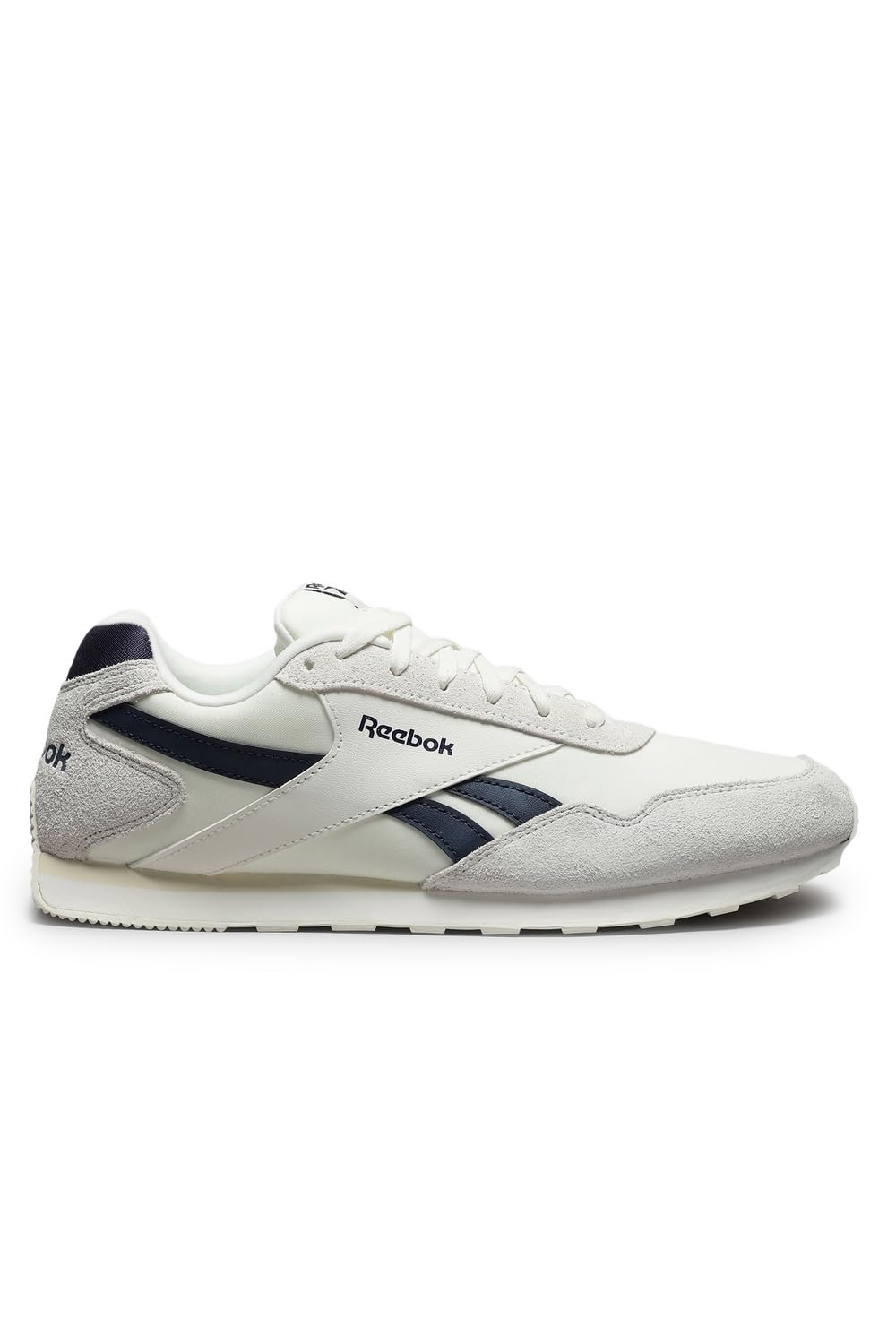 Reebok Unisex's Glide Low Sneaker, Chalk Barely Grey Vector Navy, 11 US